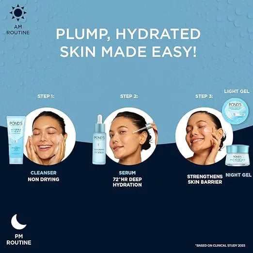 POND'S Hydra Light hyaluronic acid complex 2% Serum for 72 Hr Deep Hydration 28ml - Mytrendzcart