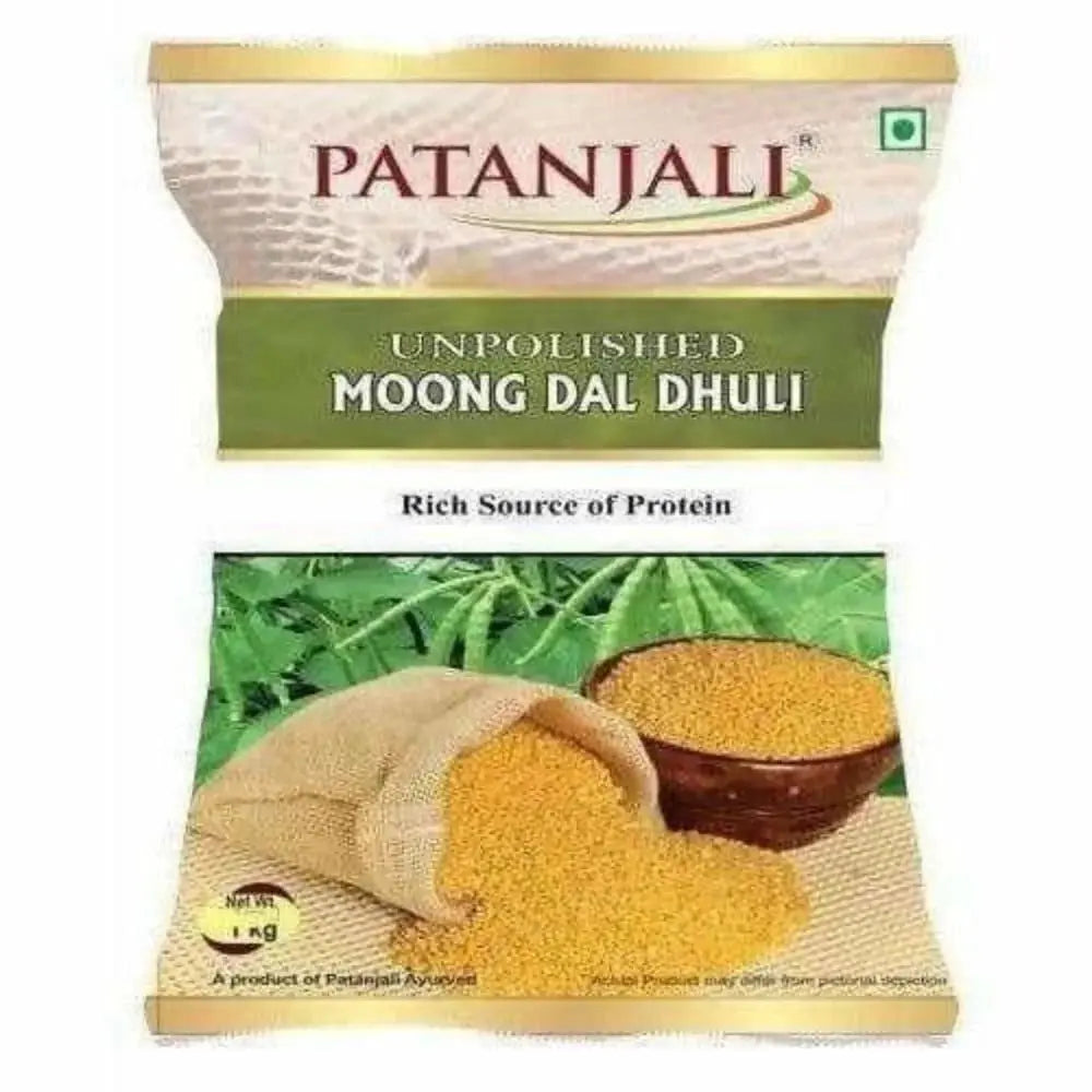 Patanjali Unpolished Moong Dal Dhuli (1 kg) - Mytrendzcart