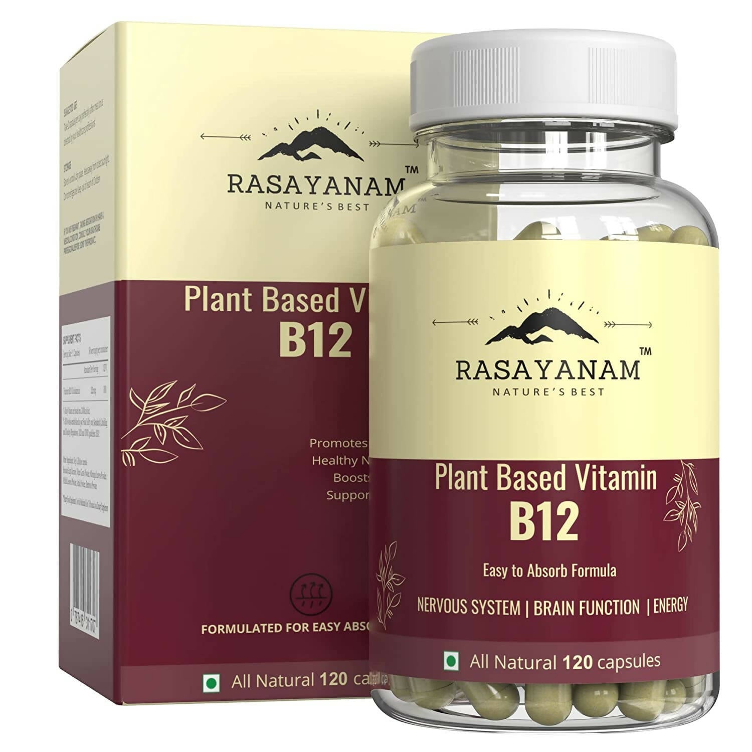 Rasayanam Plant Based Vitamin B12 Capsules for Men & Women - Mytrendzcart