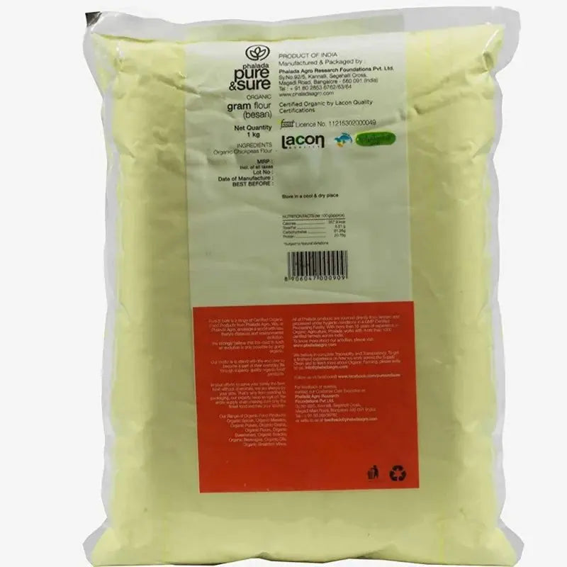 Pure and Sure Organic Gram Flour (Besan) -500 gm - Mytrendzcart