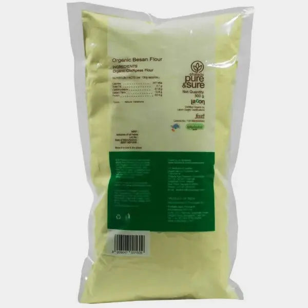 Pure and Sure Organic Gram Flour (Besan) -500 gm - Mytrendzcart