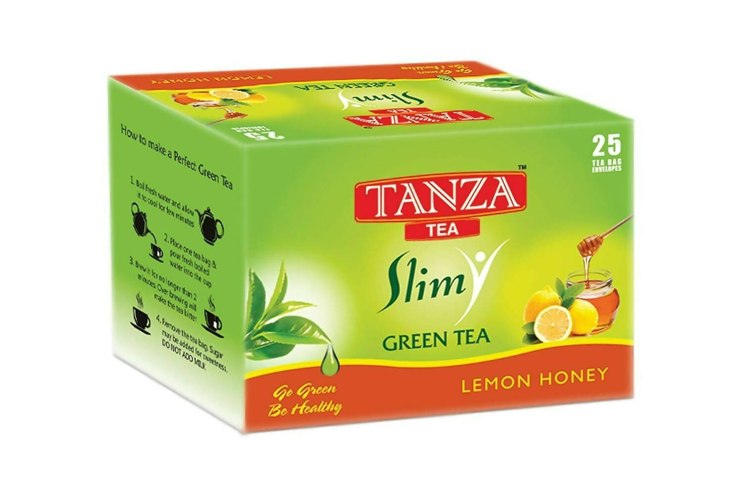 Tanza Tea Slim Green Tea Bags Lemon Honey - Mytrendzcart
