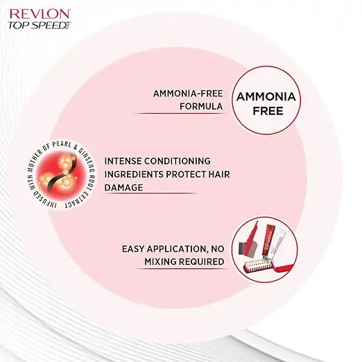 Revlon Top Speed Hair Color, Dark Brown 65M (Pack of 1) - Mytrendzcart