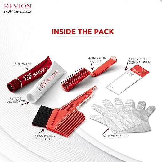 Revlon Top Speed Hair Color, Dark Brown 65M (Pack of 1) - Mytrendzcart