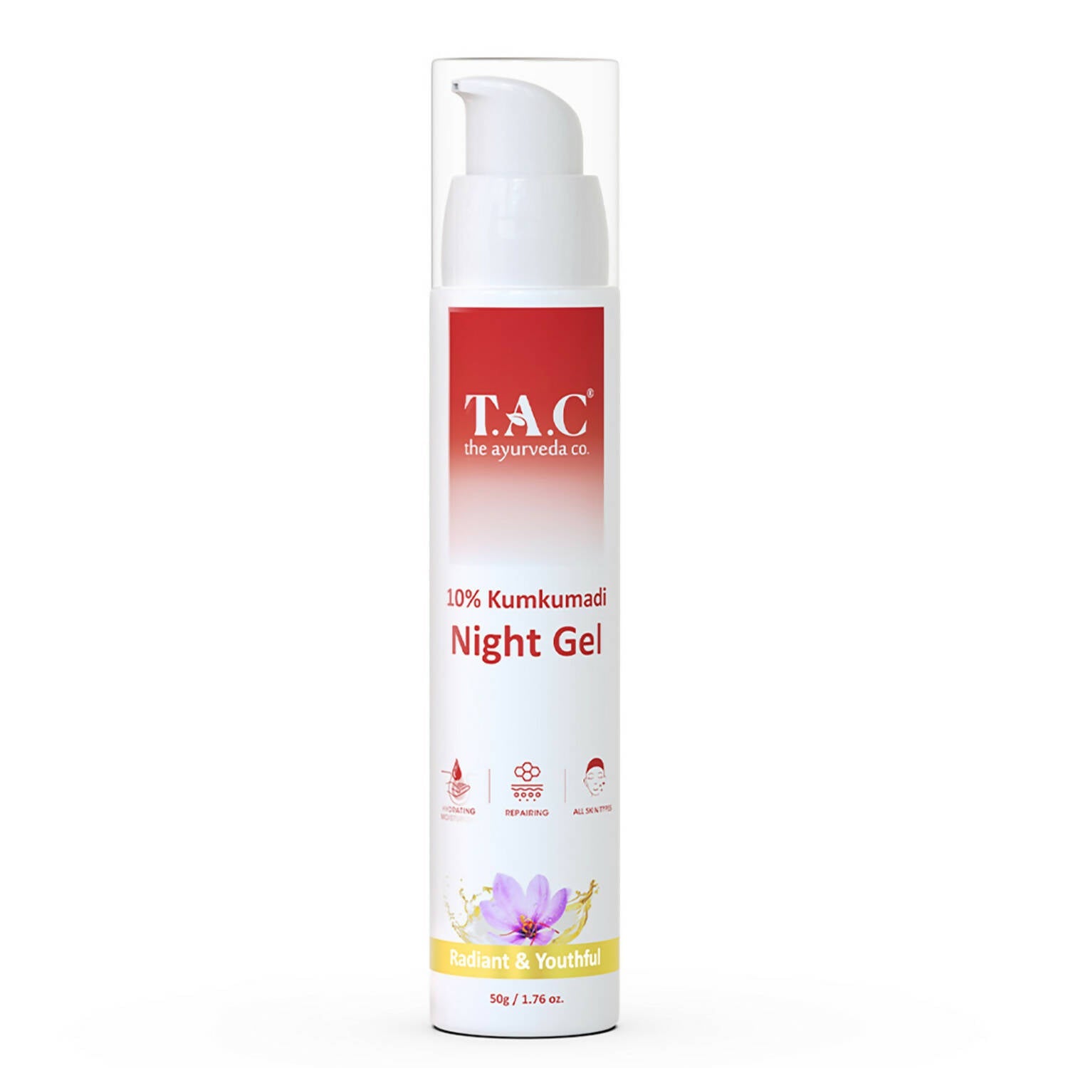 TAC - The Ayurveda Co. 10% Kumkumadi Night Gel for Glowing Skin - Mytrendzcart