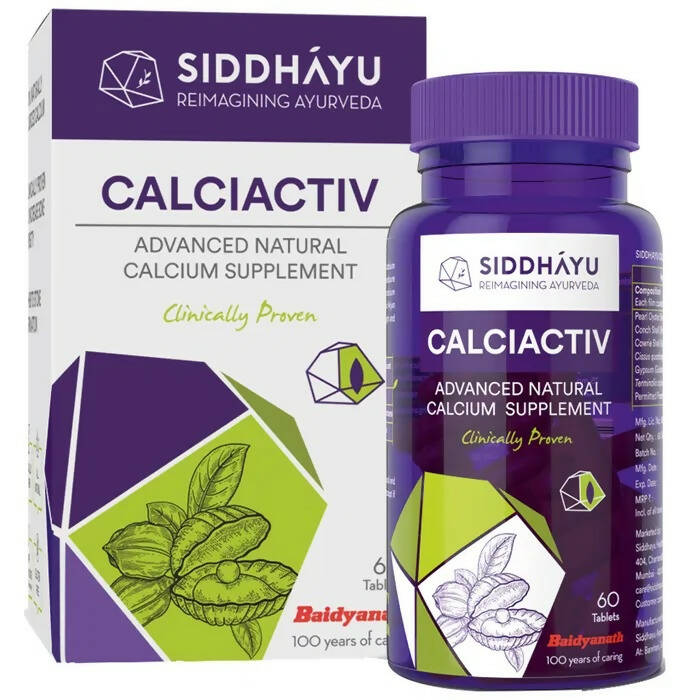 Siddhayu Ayurveda Calciactiv Advanced Natural Calcium Supplement Tablet - Mytrendzcart