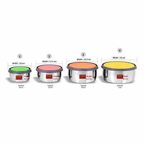 Stainless Steel Food Storage Airtight & Leak Proof - Set of 4 Containers - Mytrendzcart