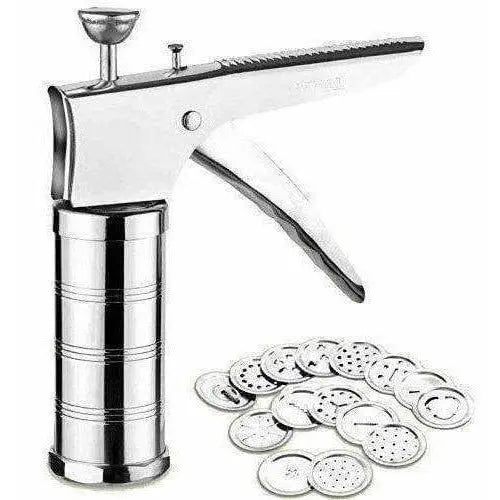 Stainless Steel Kitchen Press Maker with 12 Pieces - Mytrendzcart