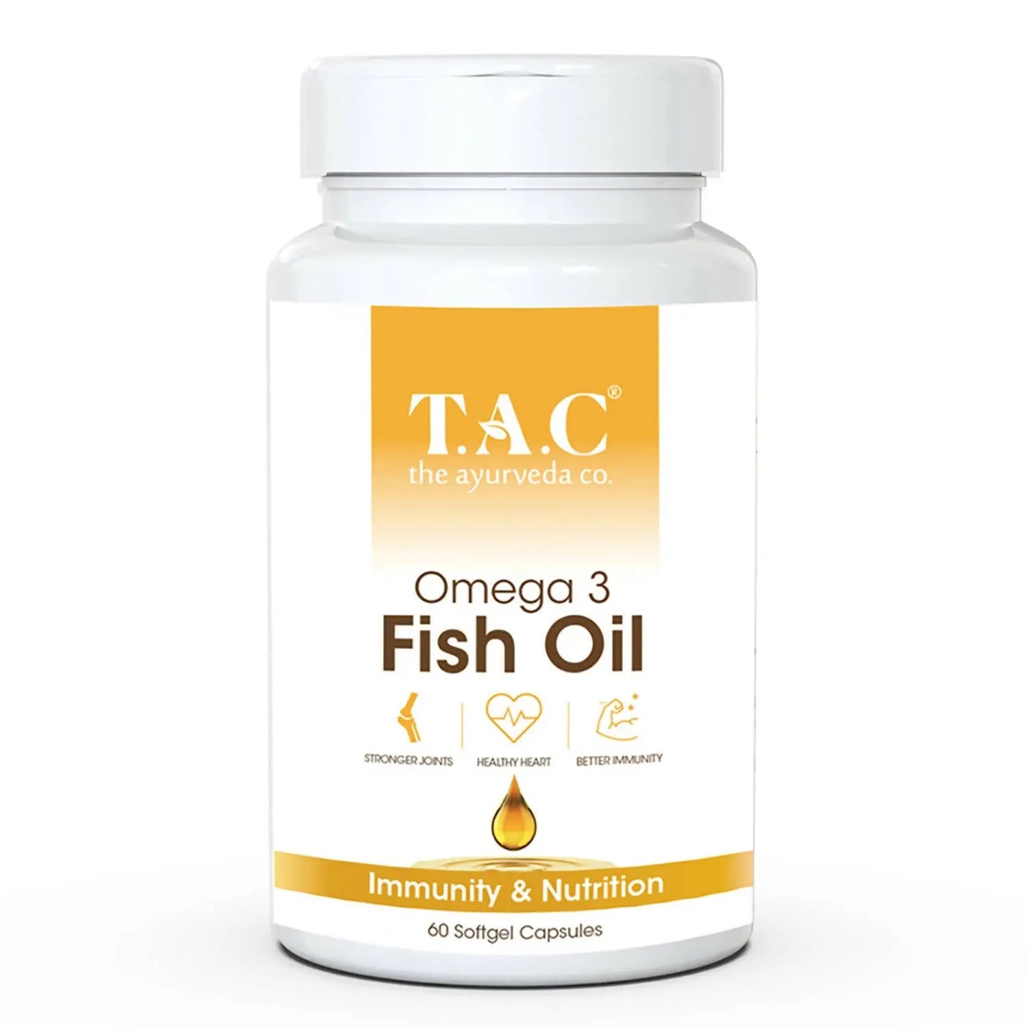 TAC - The Ayurveda Co. Omega 3 Fish Oil Soft Gel Capsules - Mytrendzcart
