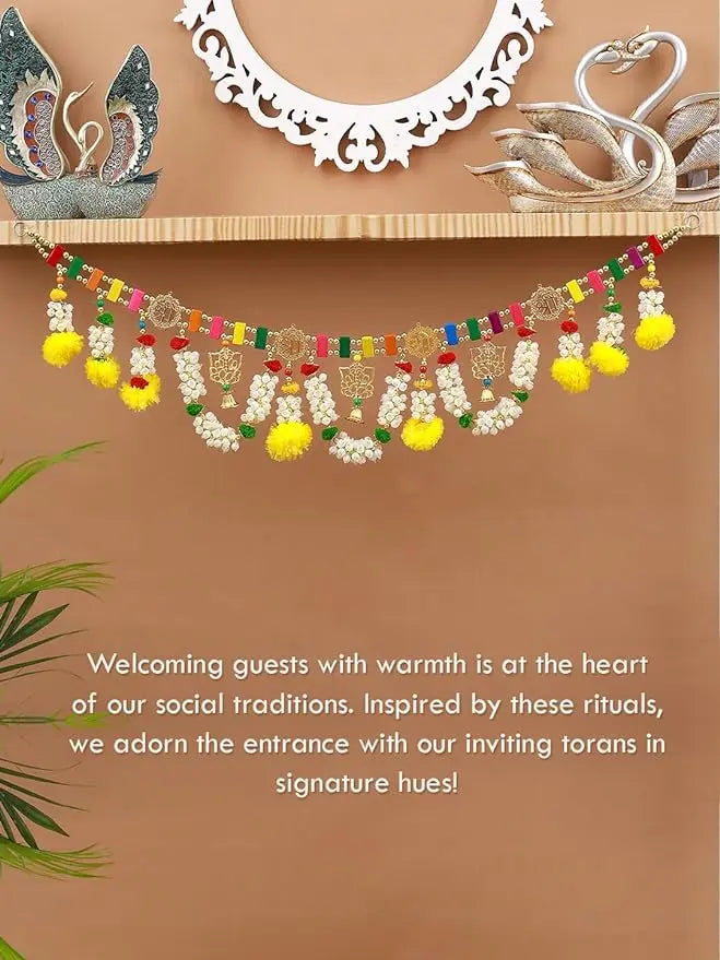 TIED RIBBONS Wall Hanging Bandhanwar for Entrance Torans for Main Door Bandarwal for Festive Decoration for Home (Length 36 inch, Multicolor) - Decoration Item for Home Decor - Mytrendzcart