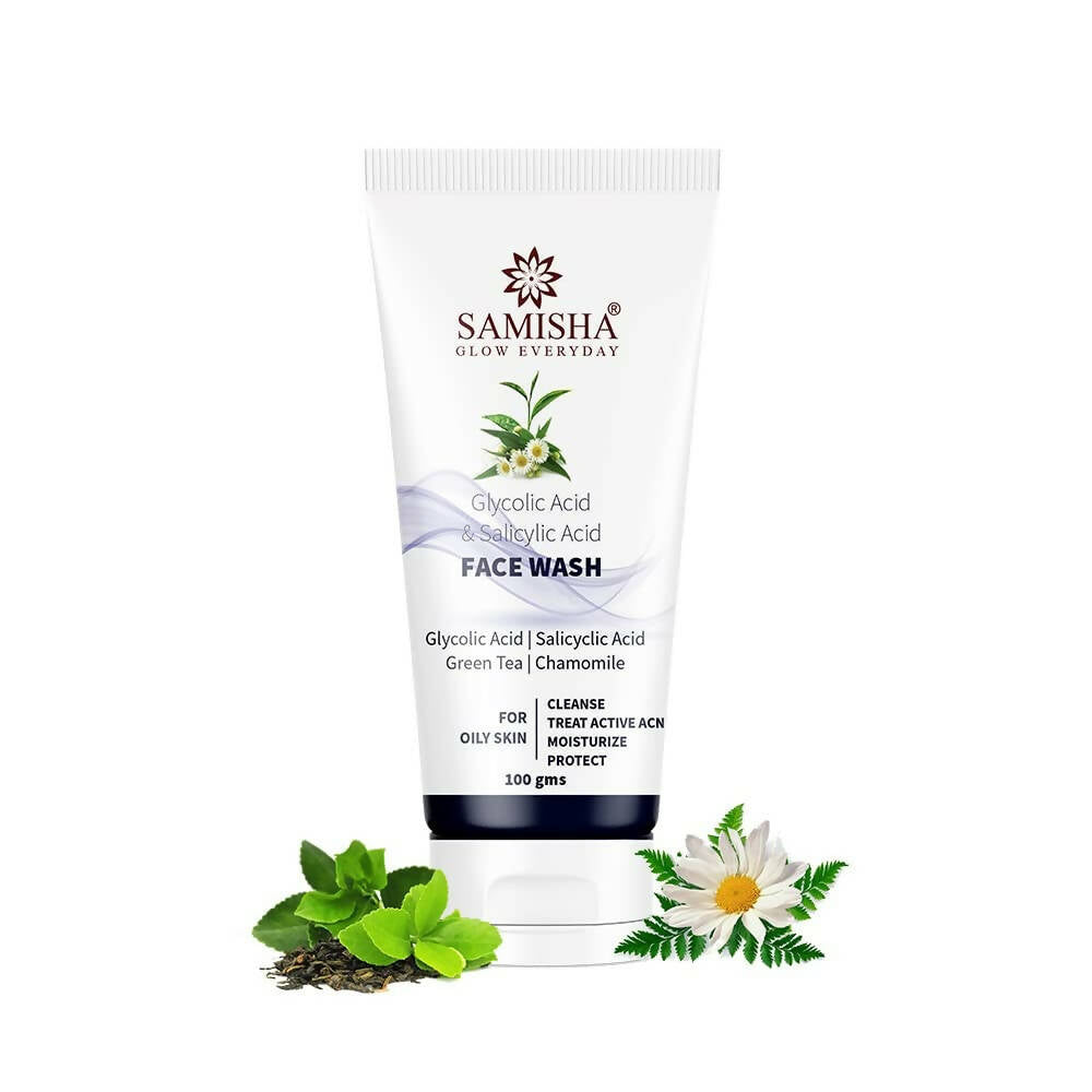 Samisha Organic Glycolic Acid & Salicyclic Acid Face Wash - Mytrendzcart