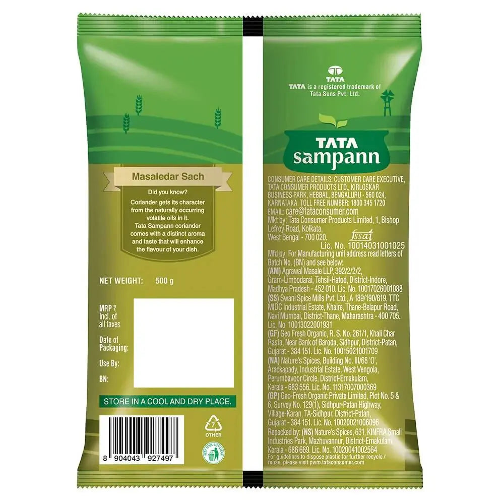 Tata Sampann Coriander Powder -500 gm - Mytrendzcart