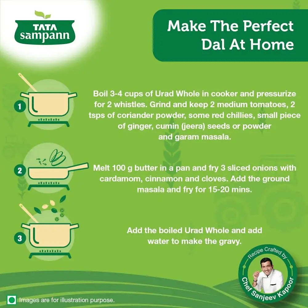 Tata Sampann Unpolished Urad Dal Whole -1 kg - Mytrendzcart