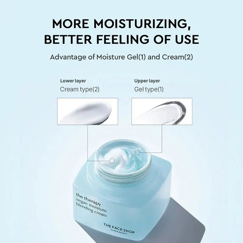 The Face Shop The Therapy Vegan Moisture Blending Cream -60 ml - Mytrendzcart