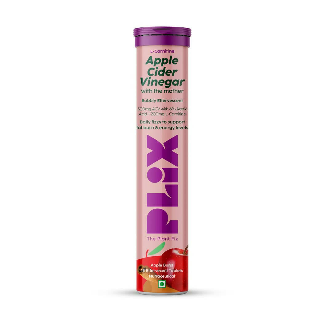 PLIX The Plant Fix L-Carnitine ACV Effervescent Tablets - Apple Burst - Mytrendzcart