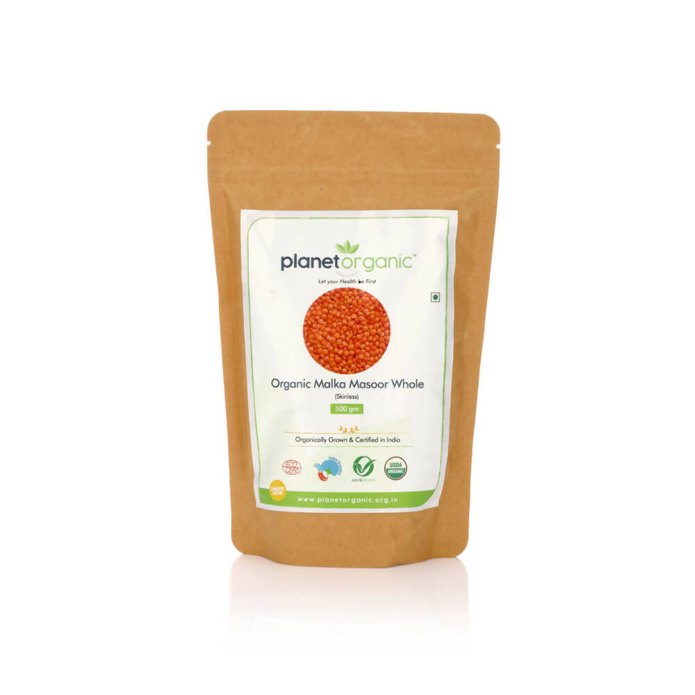 Planet Organic Malka Masoor Whole (Skinless) - Mytrendzcart