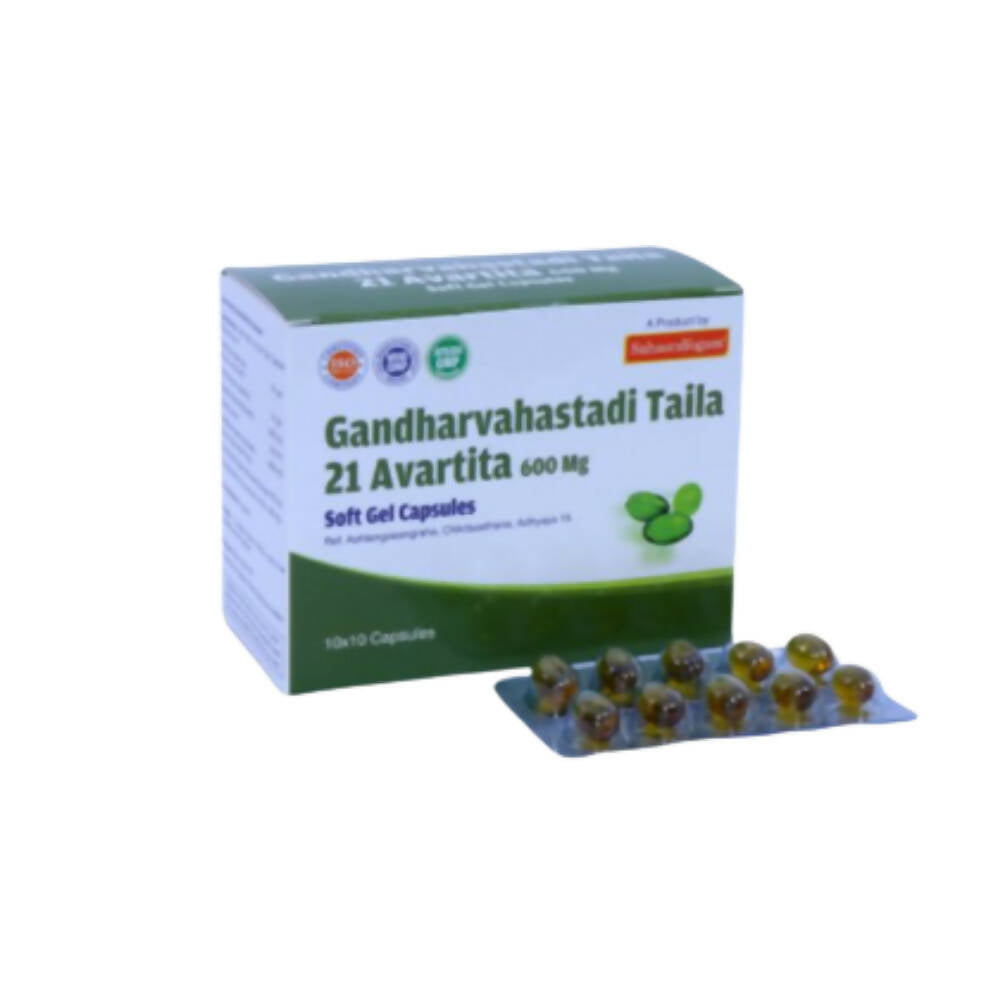 Sahasrayogam Gandharavahastadi Taila 21 Avartita Softgel Capsules - Mytrendzcart