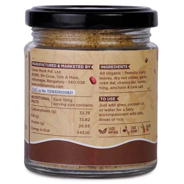 Millet Amma Organic Peanut Podi -100 gm Mytrendzcart