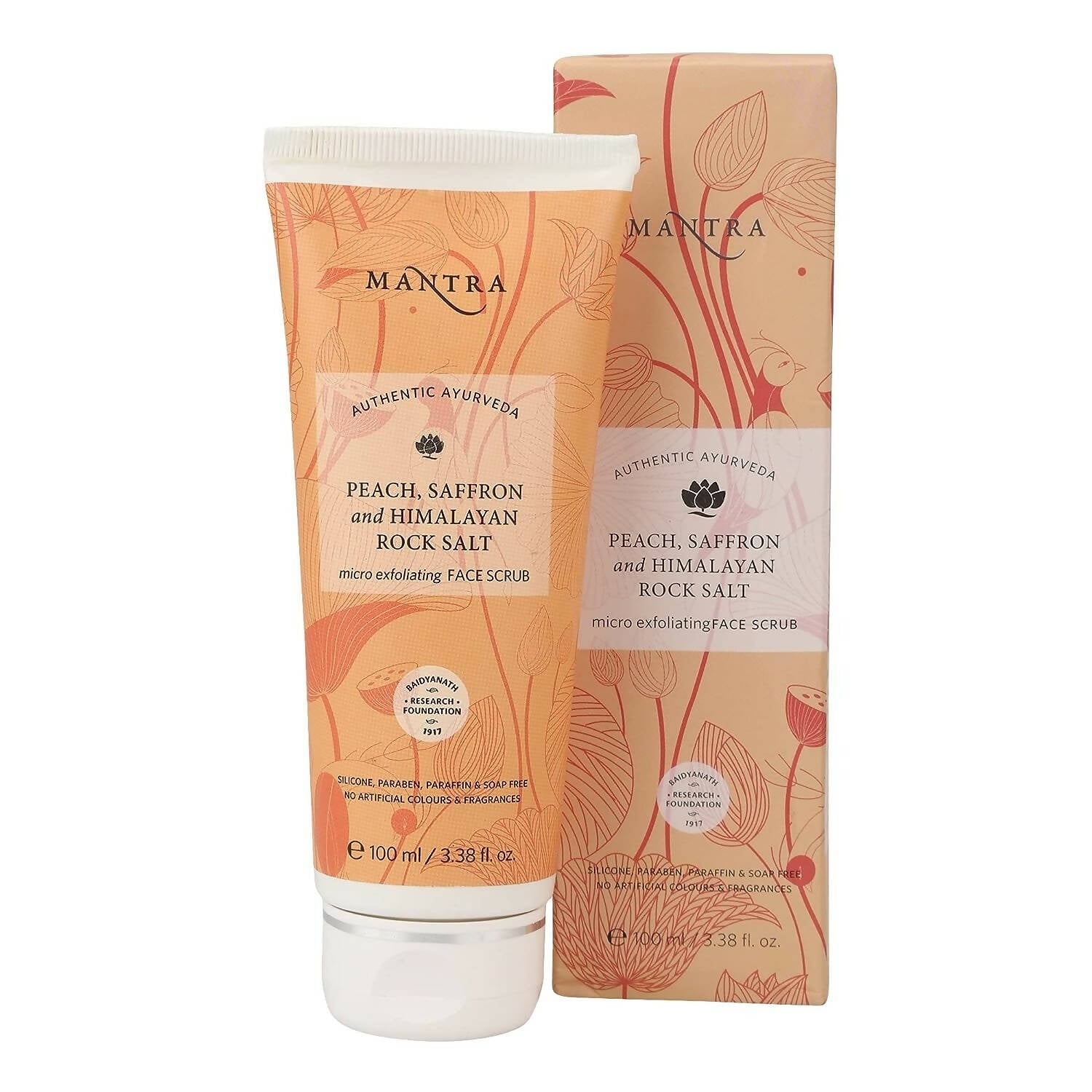 Mantra Herbal Peach, Saffron and Himalayan Rock Salt Micro Exfoliating Face Scrub - Mytrendzcart