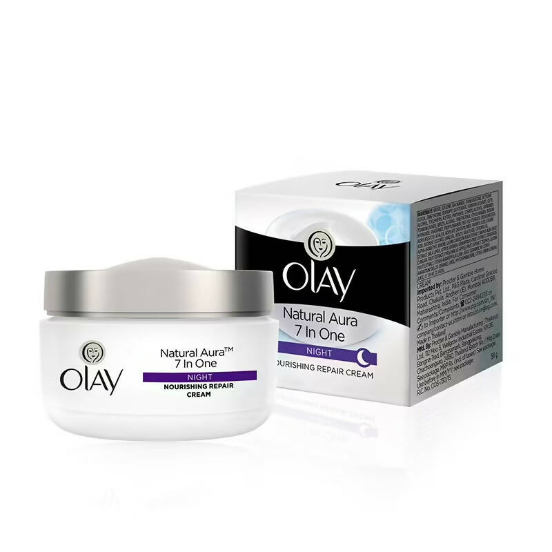 Olay Natural Aura 7 In One Night Nourishing Repair Cream - Mytrendzcart