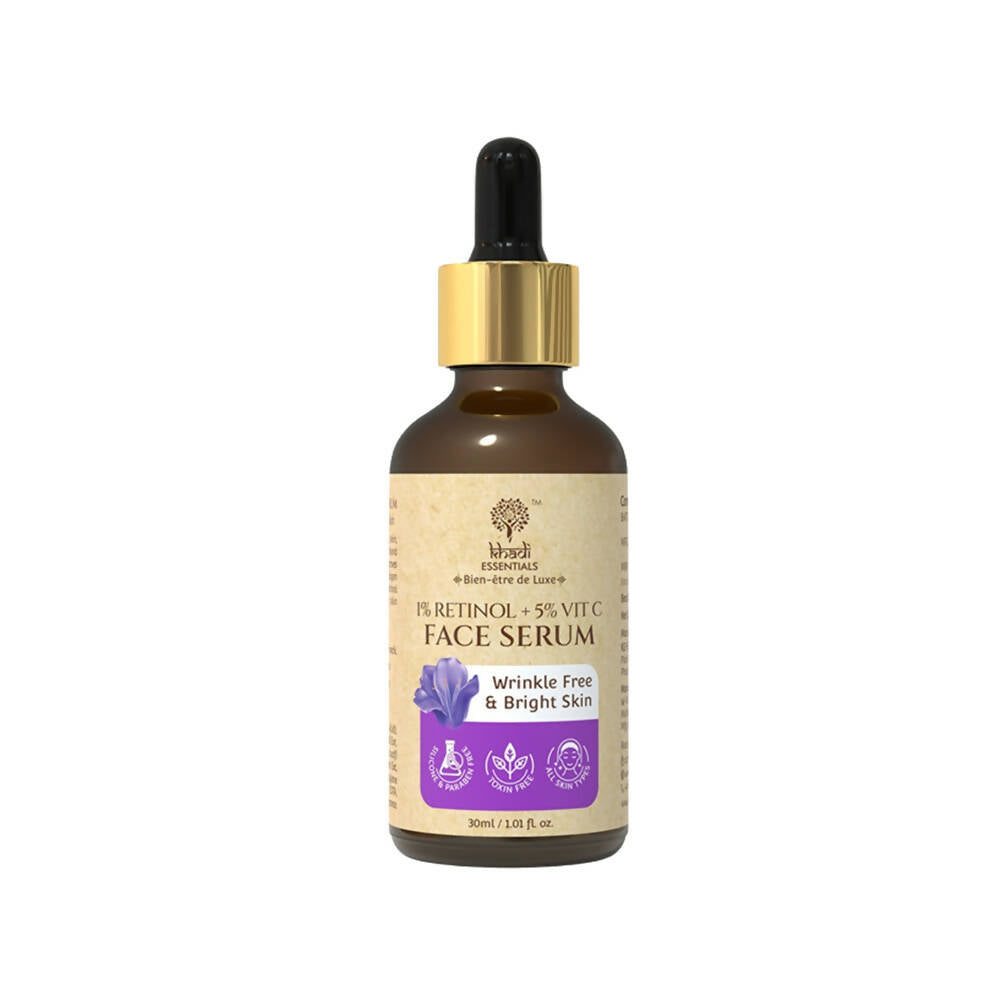 Khadi Essentials 1% Retinol + 5% Vitamin C Face Serum - Mytrendzcart