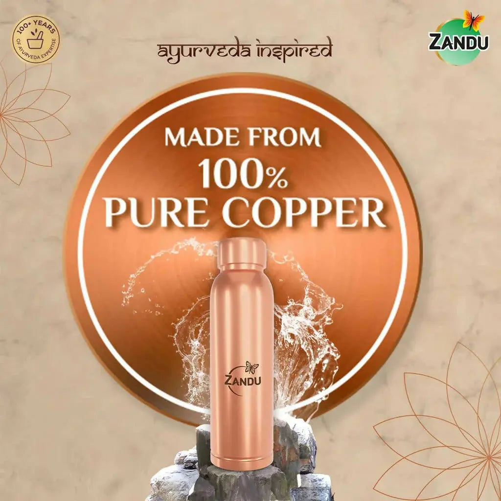 Zandu Copper Water Bottle -950 ml - Mytrendzcart