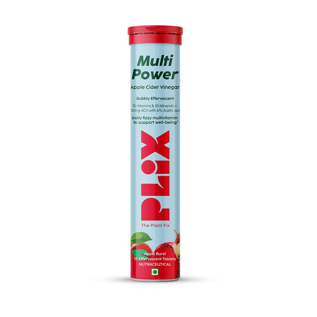 PLIX The Plant Fix Multi Power + Apple Cider Vinegar Bubbly Effervescent Tablets - Apple Burst - Mytrendzcart