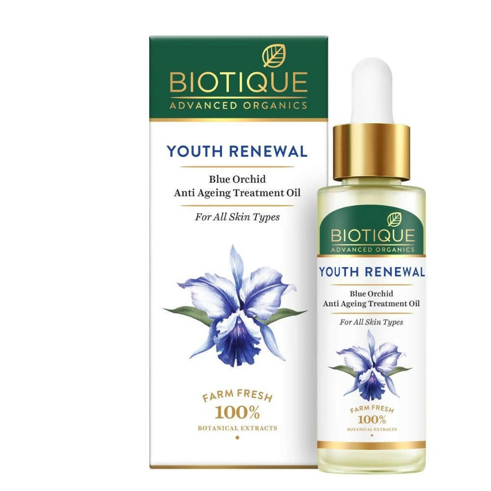 Biotique Youth Renewal Blue Orchid Anti - Ageing Treatment Oil - Mytrendzcart