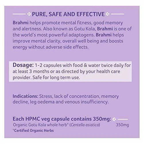 Organic India Brahmi / Organic India Gotu Kola -60 Capsules