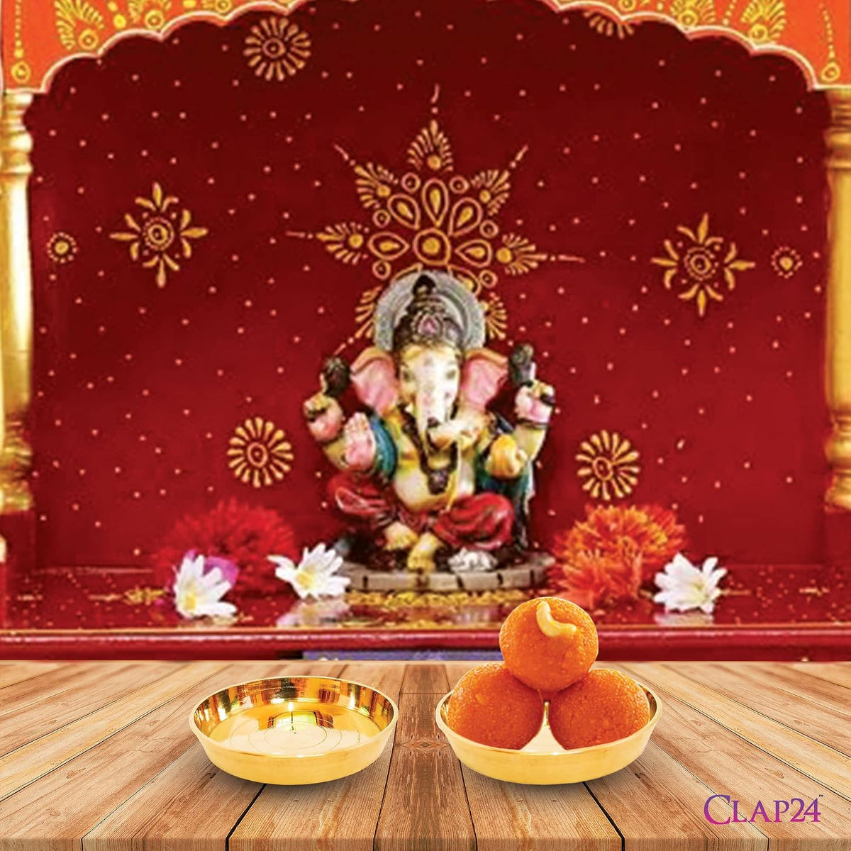Brass Bhog Prasad Plates