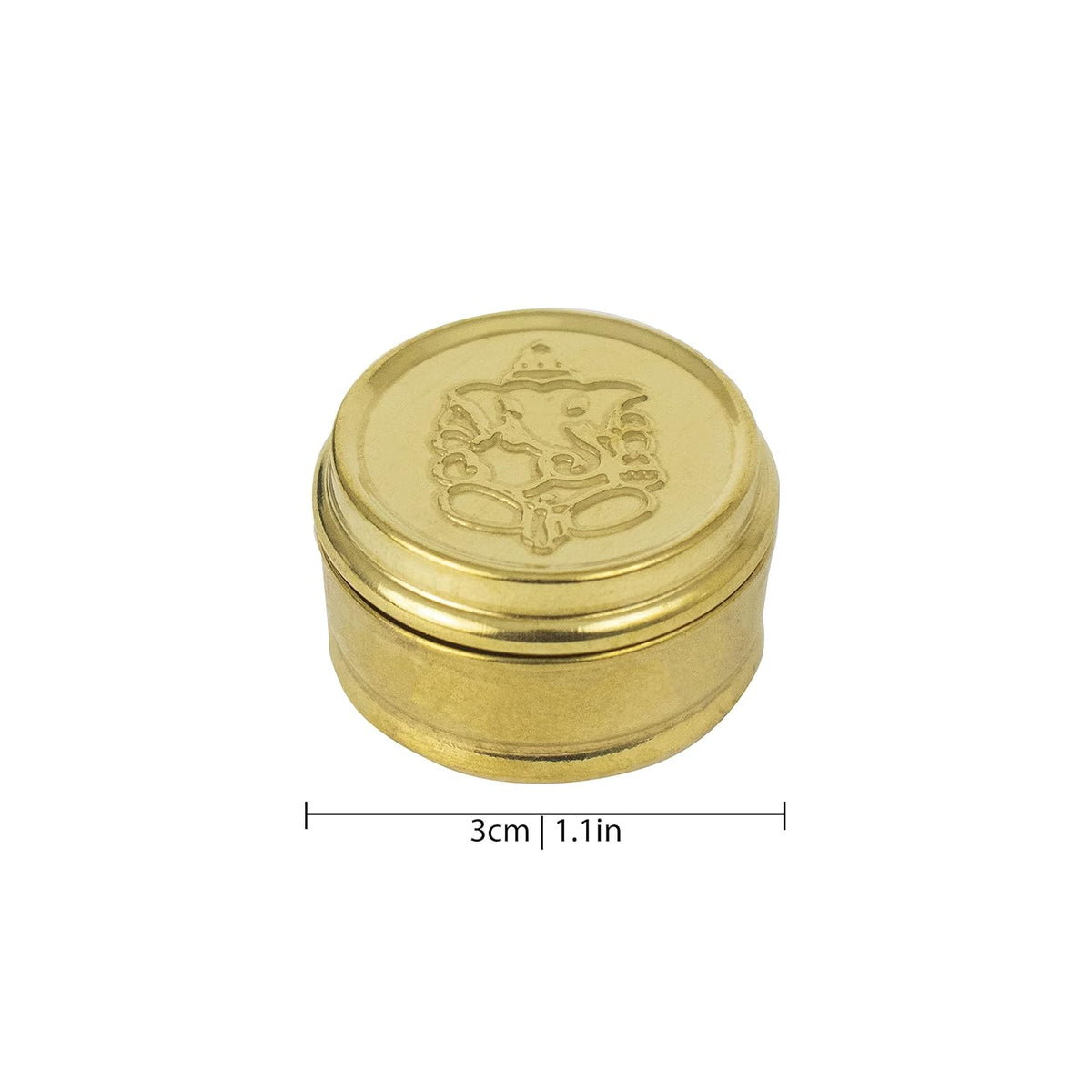 Brass Kumkum Dabbi (Pack of 5)