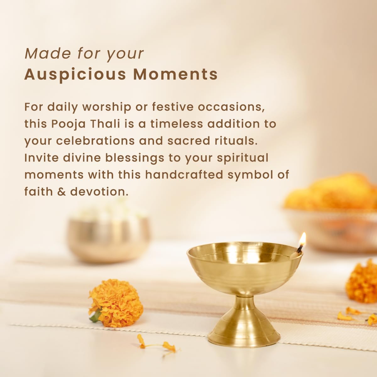 Brass Pooja Thali Set of 7