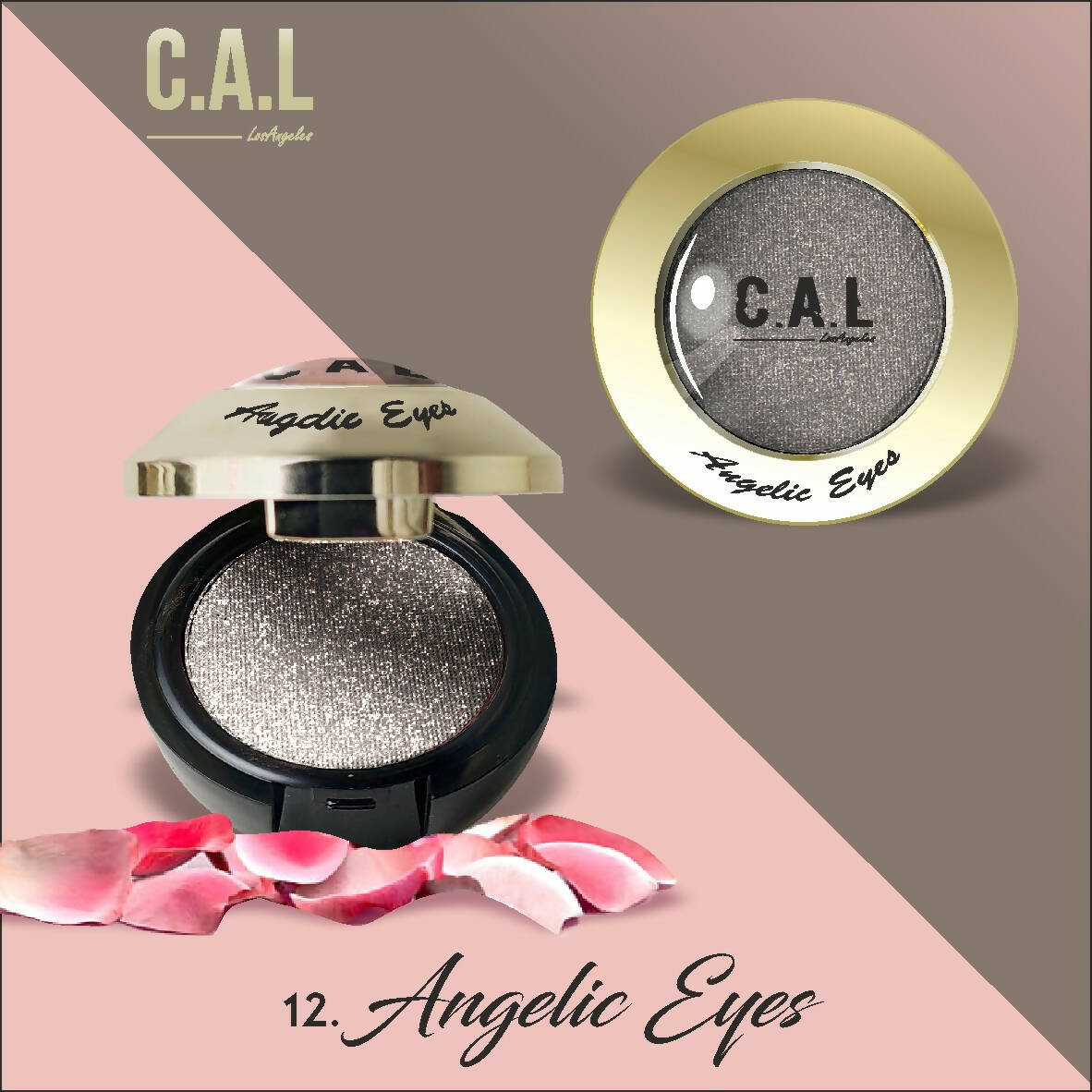 CAL Los Angeles Angelic Eye Shadow (Single Eyes) 12 - Black - Mytrendzcart