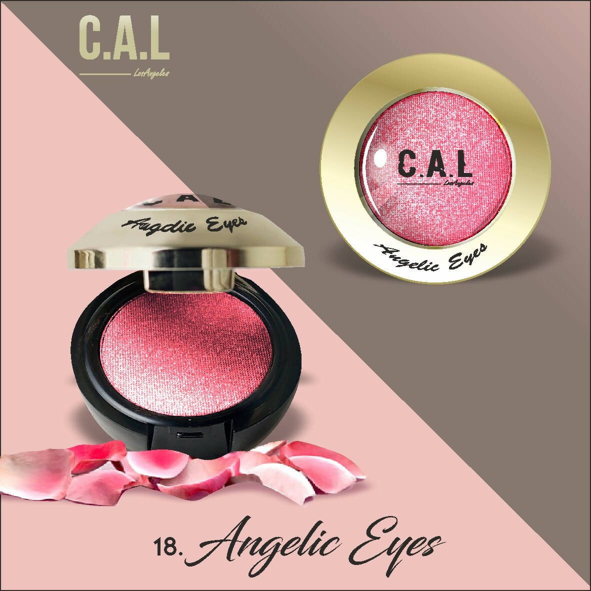 CAL Los Angeles Angelic Eye Shadow (Single Eyes) 18 - Pink - Mytrendzcart