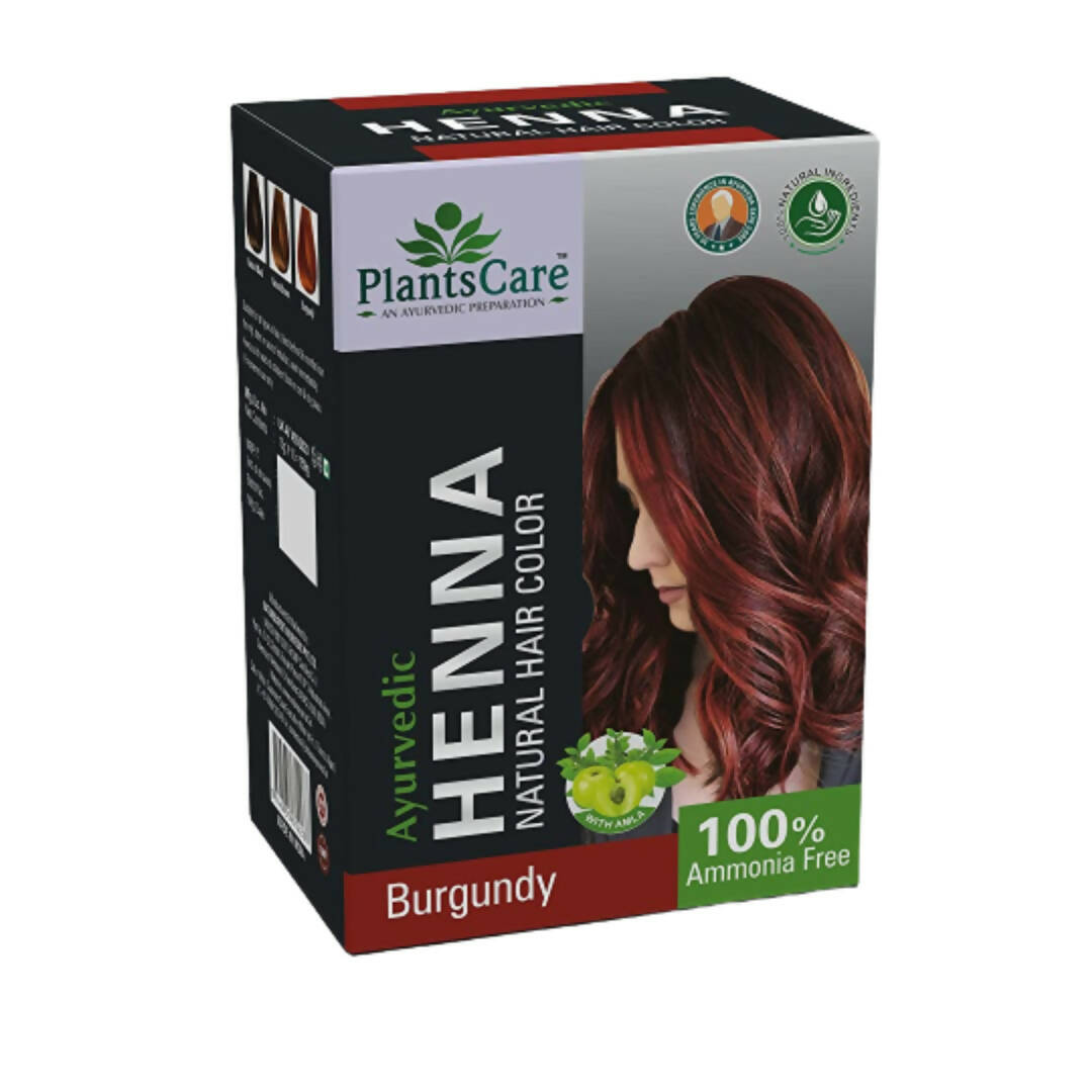Plants Care Ayurvedic Henna Natural Hair Color Burgundy - Mytrendzcart