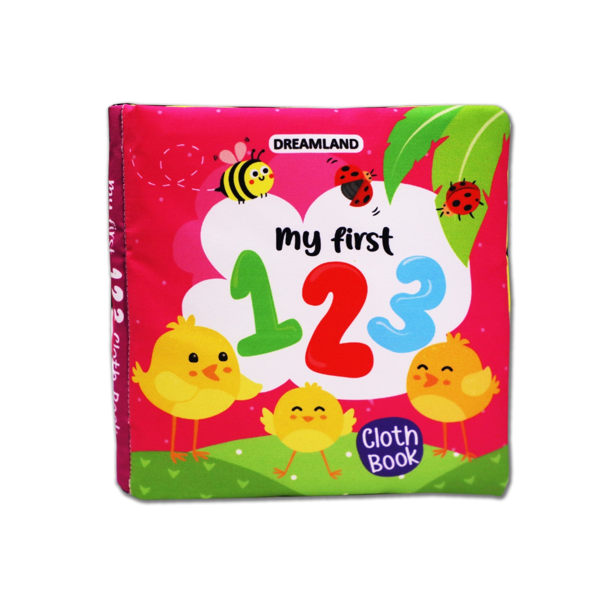 Dreamland Publications Baby My First Cloth Book 123 with Squeaker and Crinkle Paper, Non - Toxic Early Educational Toy for Toddler, Infants - Mytrendzcart