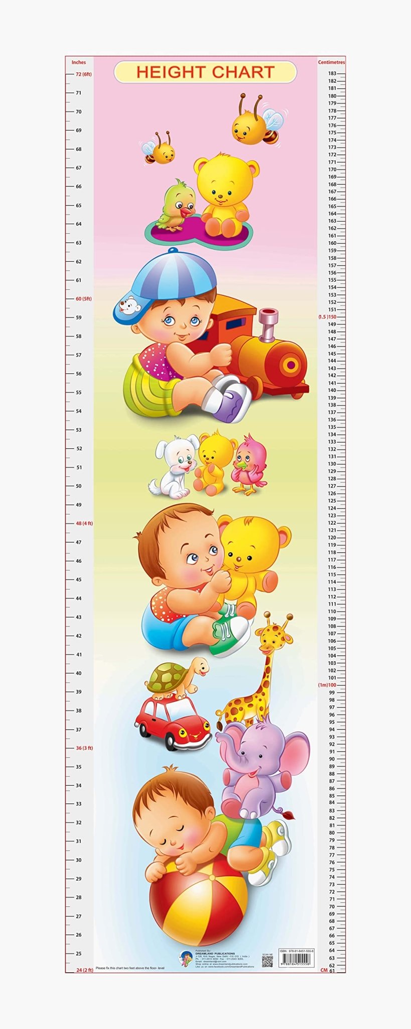 Dreamland Publications Educational Chart for Kids - Height Chart - 5 - Mytrendzcart