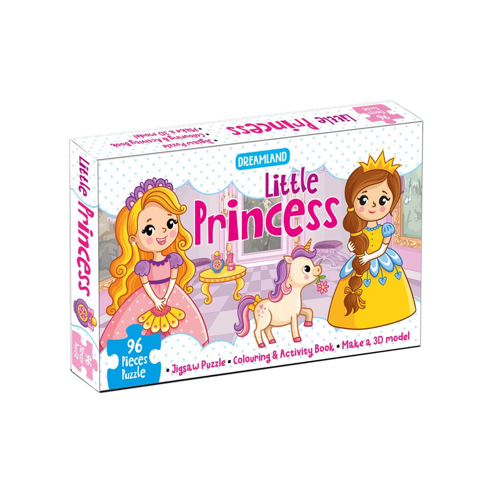 Dreamland Publications Little Princess Jigsaw Puzzle for Kids Ð 96 Pcs | With Colouring & Activity Book and 3D Model - Mytrendzcart