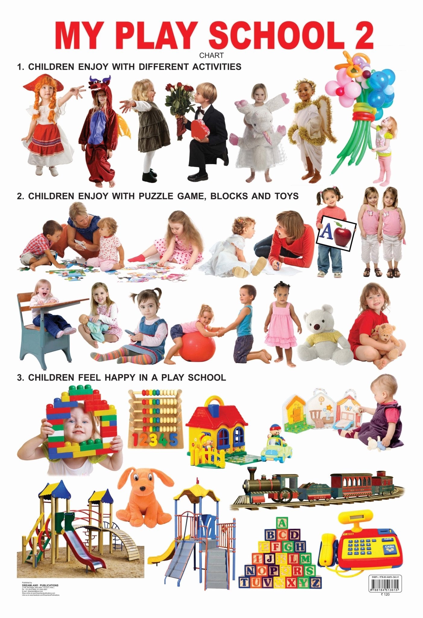 Dreamland Publications My Play School - 2 : Children Early Learning Educational Laminated Chart - Mytrendzcart