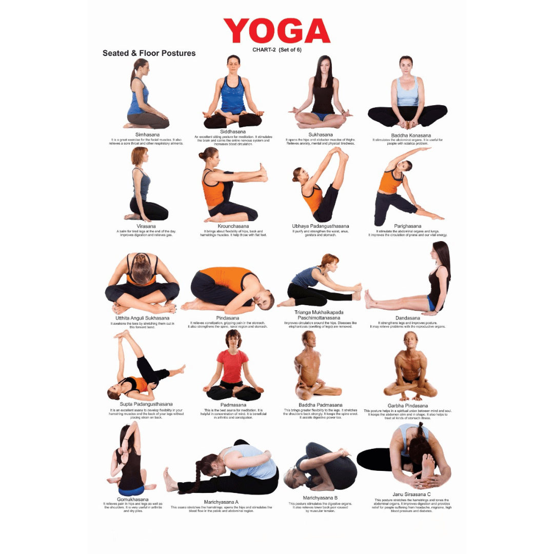 Dreamland Publications Yoga Chart - 2 : Children Reference Educational Laminated Chart - Mytrendzcart