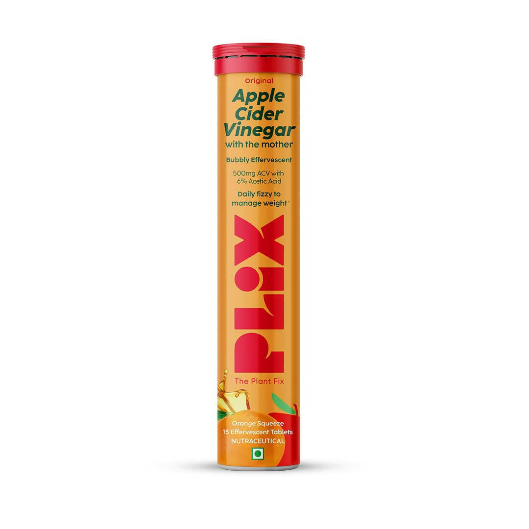 PLIX The Plant Fix Apple Cider Vinegar Effervescent Tablet with Mother - Orange Squeeze - Mytrendzcart