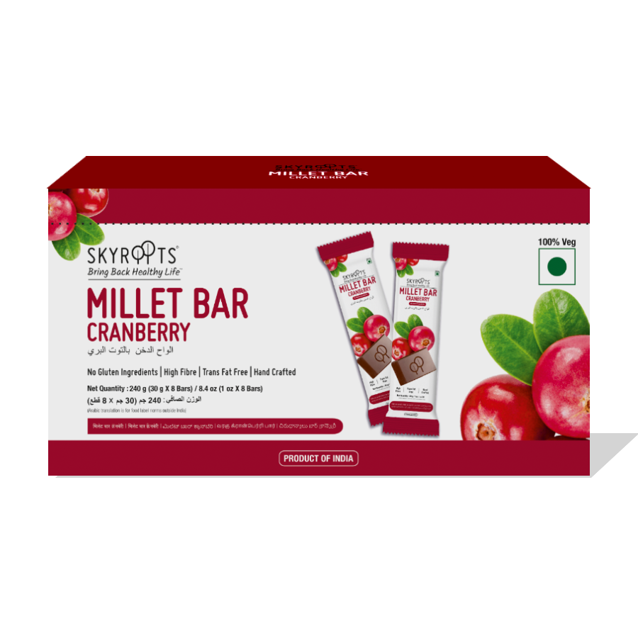 Skyroots Cranberry Millet Bar - Mytrendzcart