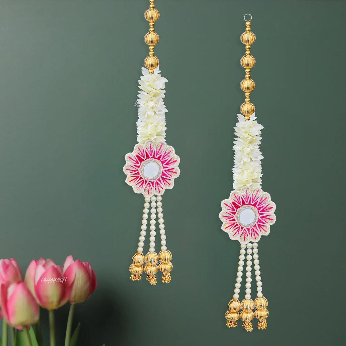 Gajra Toran with Side Hangings, 37 Inch
