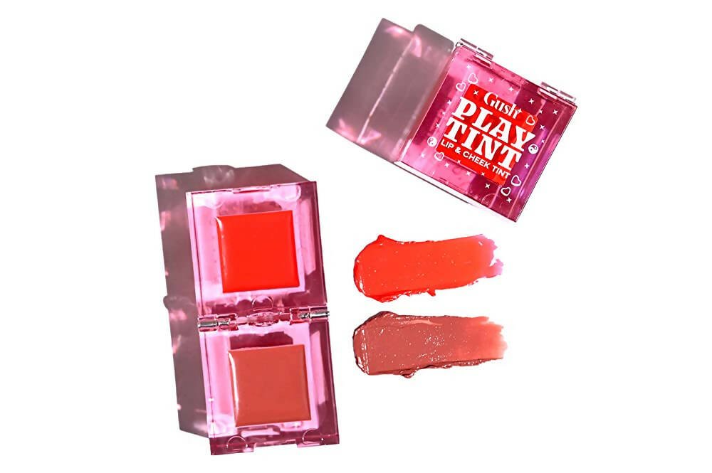 Gush Beauty Play Tint & Lip Stains - 2 in 1 Lip and Cheek Tint - Toffee Brown & Strawberry - Mytrendzcart