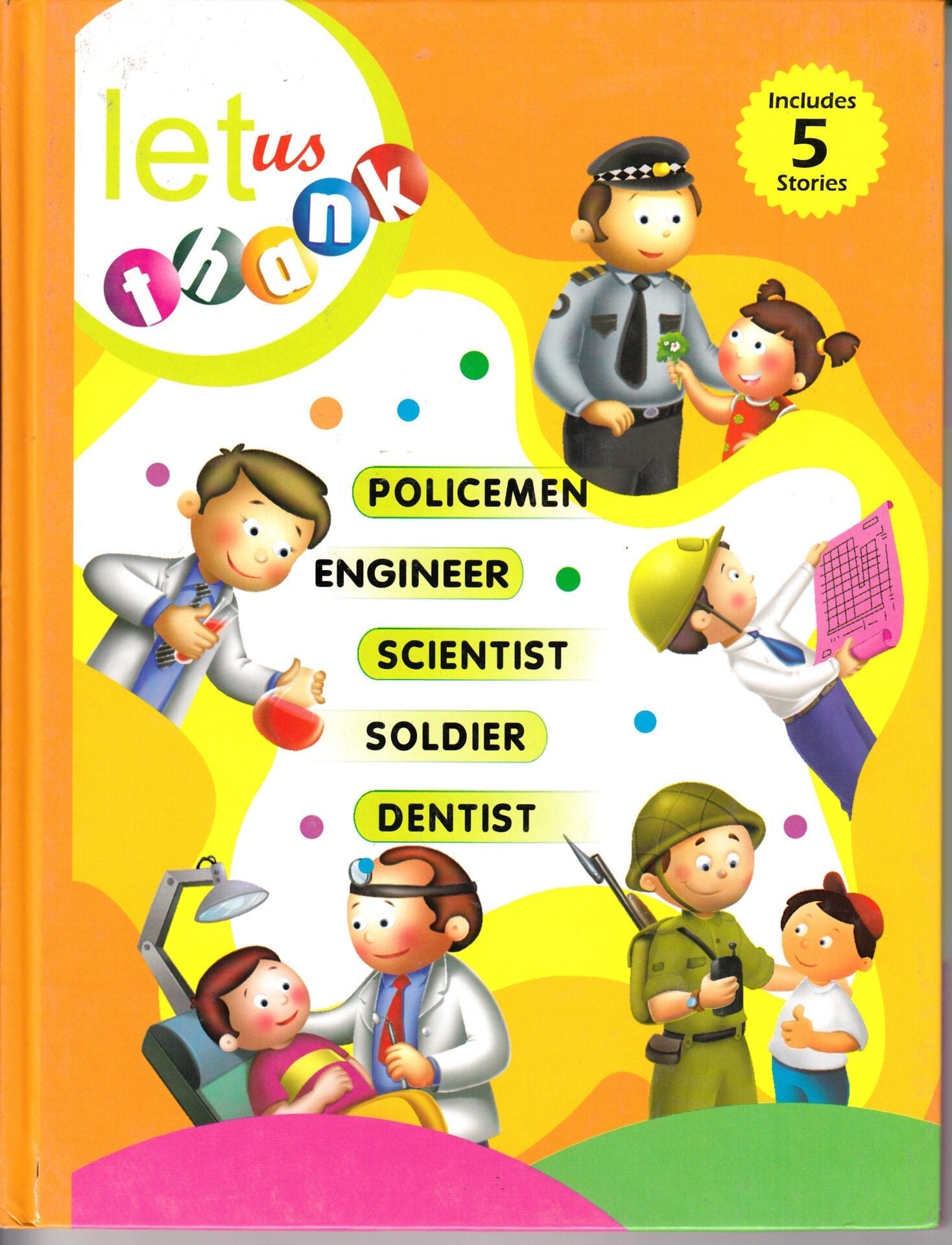 Jolly Kids Let Us Thank To Grandpa - Grandma - Friends - Doctor - Teacher Hardbound 5 in 1 Story Book Story Book| Ages 3 - 7 Year - Mytrendzcart