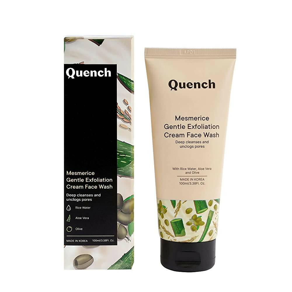 Quench Botanics Mesmerice Gentle Exfoliation Cream Face Wash - Korean Skincare - Mytrendzcart
