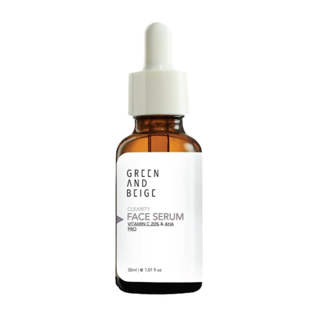 Green And Beige Vitamin C and AHA Pro Face Serum - Mytrendzcart