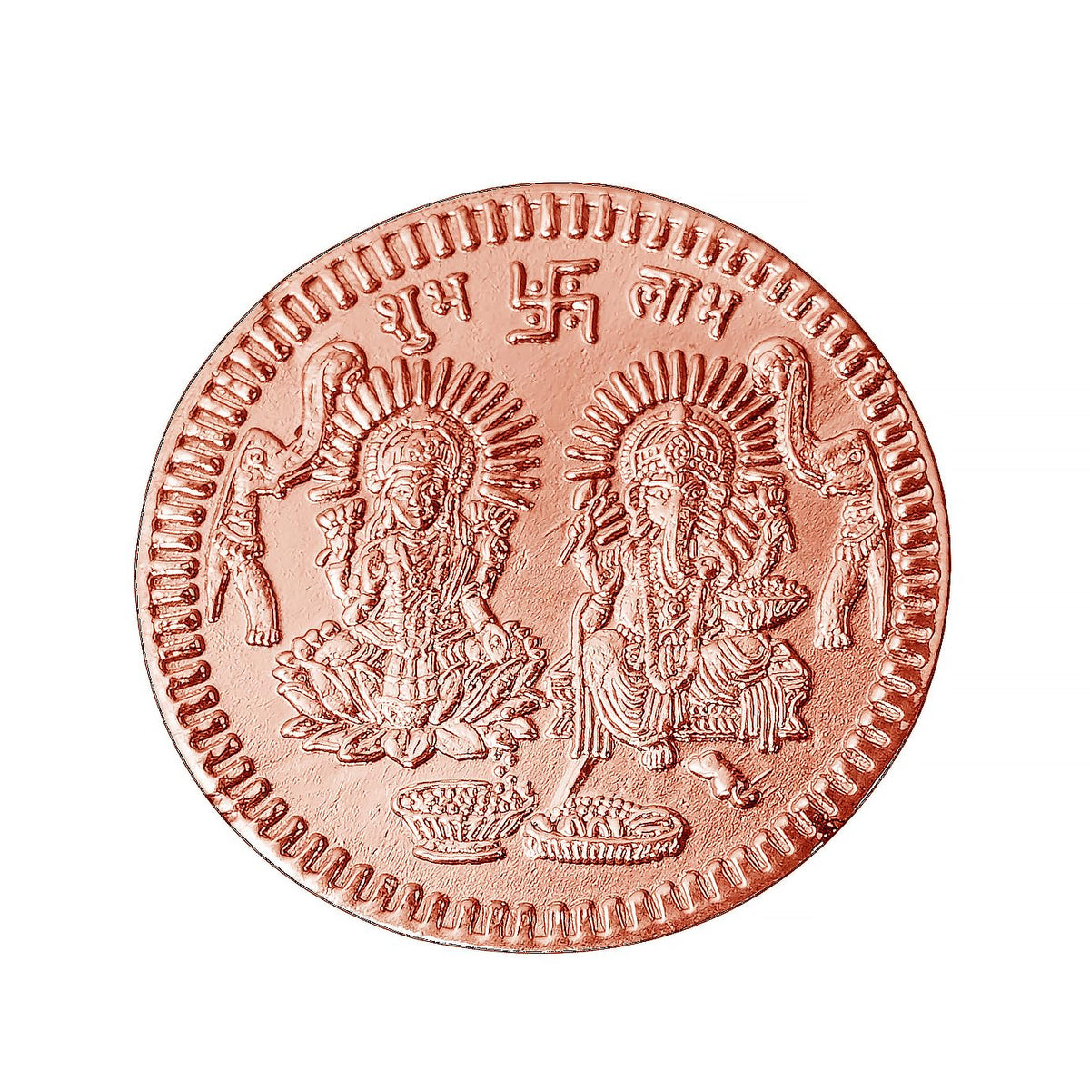 Laxmi Ganesh Copper Coin