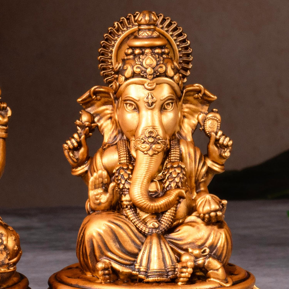 Laxmi Ganesh Idol Set - Resin Murti, 4 Inch
