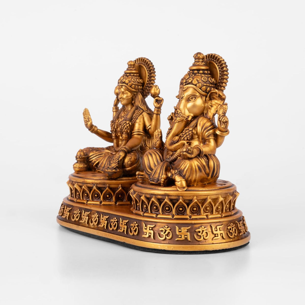 Laxmi Ganesh Idol Set - Resin Murti, 4 Inch